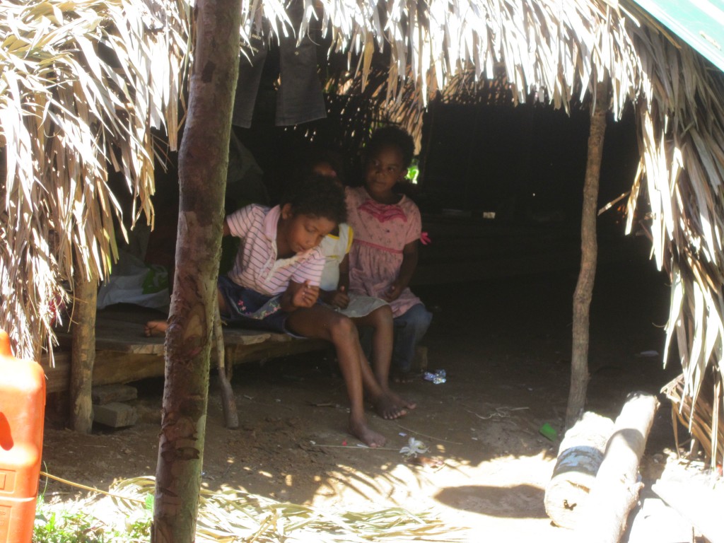 Two Orang Asli Children in their home